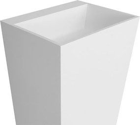 Besco Voľne stojace umývadlo z liateho mramoru Vera Matt UM VS 50x42x85 cm, bez otvoru pre batériu