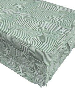 Poťah na podnožku Ektorp Bromma farba produktu zelená látka zapletaná, vzorované