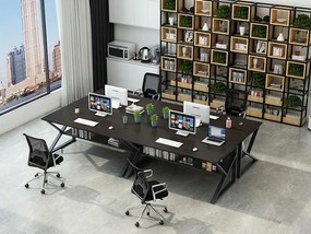 Počítačový stôl, kancelársky s policou 100x60cm čierny