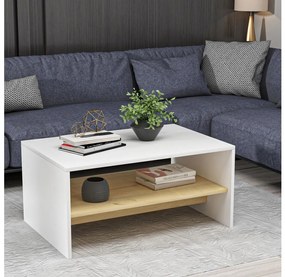 Asir Konferenčný stolík APOLLON 47x90 cm béžová/biela 475OLV1308