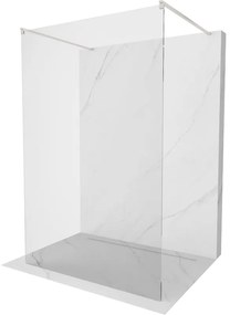 Mexen Kioto, sprchová zástena Walk-In 115 x 200 cm, 8mm číre sklo, brúsená oceľ profil, 800-115-002-97-00