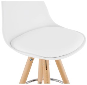 Biela barová stolička Kokoon Anau, výška sedu 64 cm