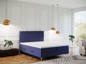 Manželská posteľ Boxspring 160 cm Miror (atramentová) (s úložným priestorom). Vlastná spoľahlivá doprava až k Vám domov. 1044248