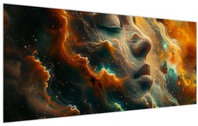 Obraz - Tvár vo vesmíre (120x50 cm)