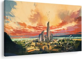 Obraz - Maľované mesto (90x60 cm)