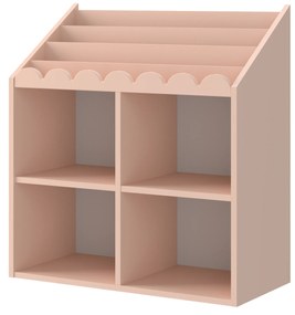 Bellamy Detský domčekový regál Nook - ružový