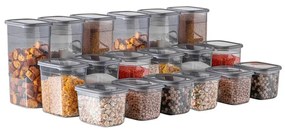 Plastové dózy v sade 18 ks na potraviny Fresco – Hermia