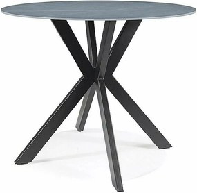 Jedálenský stôl Talia 90 cm keramika mramor/čierny