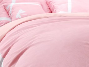 Obliečky z mikrovlákna VÁŽKA ružové + obliečka na vankúšik 40 x 40 cm zadarmo Rozmer obliečky: 70 x 90 cm | 140 x 200 cm