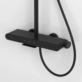 Rea Farel, sprchový set s vaňovým výtokom, čierna matná, REA-P0354