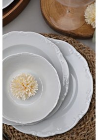 18-dielna jedálenská súprava, biela/porcelán