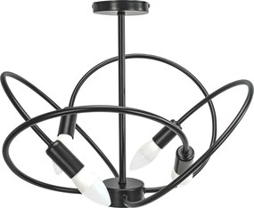 Toolight Toolight, stropné svietidlo 4xE27 APP1093-4C, čierna, OSW-04409