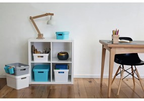 Biely úložný box s vekom Curver Infinity, 45 l