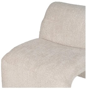 Béžové kreslo z textílie buklé – Ixia