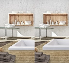Roth Obdĺžniková akrylátová vaňa s extra tenkým lemom KUBIC NEO SLIM ROTH-Variant: rozmery: 150x70 cm - (KUBIC NEO SLIM 150x70 - 9300SLM)