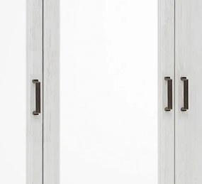 Šatníková skriňa Jasmin, 264 cm, borovica, dub anderson