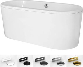 Besco Voľne stojaca vaňa zo sanitárneho kompozitu Victoria CC/SP 185x82, s prepadom BESCO-Typ výpuste: Alcaplast Click-Clack so štrbinovým prepadom, …