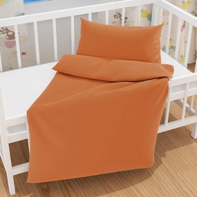 Biante Detské saténové posteľné obliečky do postieľky ST-008 Škoricové Do postieľky 90x130 a 40x60 cm