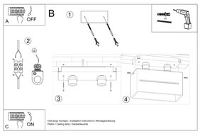 Sollux Stropné svietidlo LOBO 2 white SL_0383