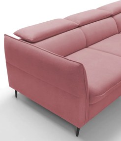 Rohová sedacia súprava Mango, staroružová látka, pravý roh