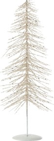 Bielo - strieborný vianočný stromček Deco Glitters – 14*14*45 cm