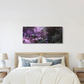 Obraz fialové záhrady (120x50 cm)