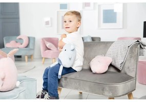 Svetlosivá zamatová detská pohovka 70 cm Lil Sofa – Roba