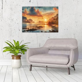 Obraz - Pohľad z pláže (70x50 cm)