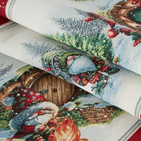 VIANOČNÝ GOBELÍNOVÝ BEHÚŇ NA STÔL XMAS 45X140 CM VZOROVANÁ