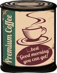 Kovová nástenná ceduľa Premium Coffee - 20*1*26 cm