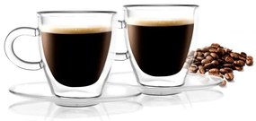 Súprava 2 dvojstenných šálok Vialli Design Amo Espresso, 50 ml
