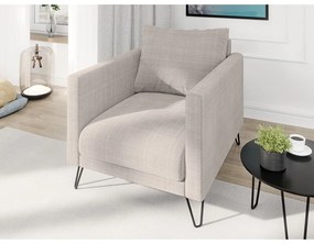 Svetlohnedé ženilkové kreslo Freya – Ropez