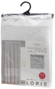 ZÁCLONA NA PÁSKE LORIS 140X270 CM BIELA