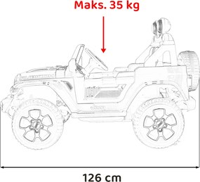 Ramiz Auto Jeep Wrangler Rubicon ružové
