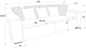 Sedačka BOLZANO hnedá