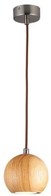 Závesný luster na lanku 1xGU10/10W/230V, priemer 11 cm, masív/jaseň