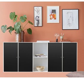 Čiernobiela nástenná komoda Hammel Mistral Kubus, 169 x 69 cm