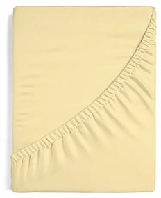 Napínacia plachta na matrac- svetložlté froté 100/220/25