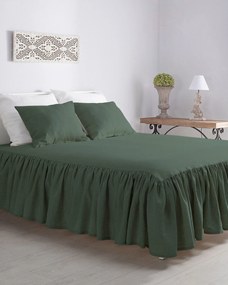 Prehoz Linen Frilly 160 x 210 cm zelený