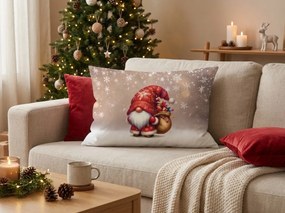 3D obliečka na vankúš z mikrovlákna SANTA GNOME 50x70 cm, červená