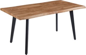 Vinino Jedálenský stôl VALENZO 160–200 × 90 cm – dub prírodný / čierna