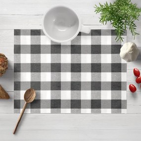 Biante Dekoračné prestieranie na stôl Rebeka RE-010 Sivo-biela kocka veľká 30x40 cm