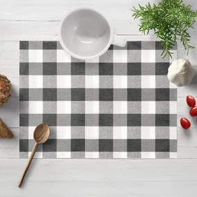 Biante Dekoračné prestieranie na stôl Rebeka RE-010 Sivo-biela kocka veľká 30x40 cm