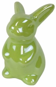 Veľkonočný keramický Zajačik Greeny zelená, 8 cm