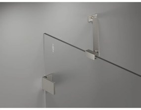 Mexen Lunar-F, 1-krídlový sprchový kút so skladacími dverami, pravý, 90 x 80 cm, 8mm číre sklo, brúsená oceľ profil, 836-090-080-97-00-P