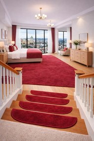 Vopi Nášľapy na schody Eton vínovo červený polkruh, samolepiaci - 24x65 polkruh (rozmer vrátane ohybu)