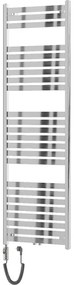 Mexen Uran, elektrické vykurovacie teleso 1800x600 mm + vykurovacia tyč 900 W, chrómová, W105-1800-600-2900-01