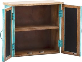 furniture-nabytek.cz - Masívna zrkadlová skrinka Santa Cruz z mangového dreva, modrá