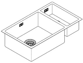 GROHE 31575SD1 - Kuchynský drez K700U, 760 × 450 mm, z nerezovej ocele