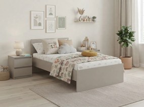 Posteľ ELISA 90 x 200 cm, kašmírovo béžová Rošt: S latkovým roštom, Matrac: Bez matraca